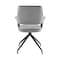 Armen Living Hadley Dining Room Accent Chair in Gray Velvet with Black Finish LCHDCHGRY - alternate 8